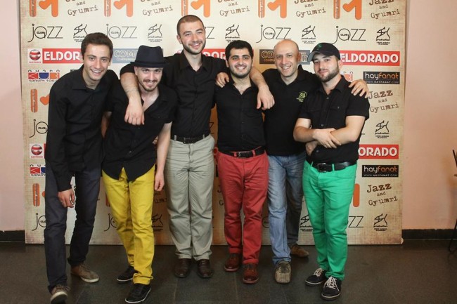 Miqayel & Friends at a jazz festival in Gyumri July 2013/ Courtesy Miqayel Voskanyan